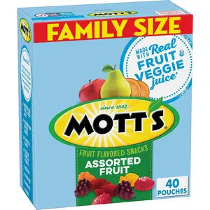 Fruit Flavored Snacks, Assorted Fruit, Halloween Candy Alternative, Pouches, 0.8 oz, 40 ct