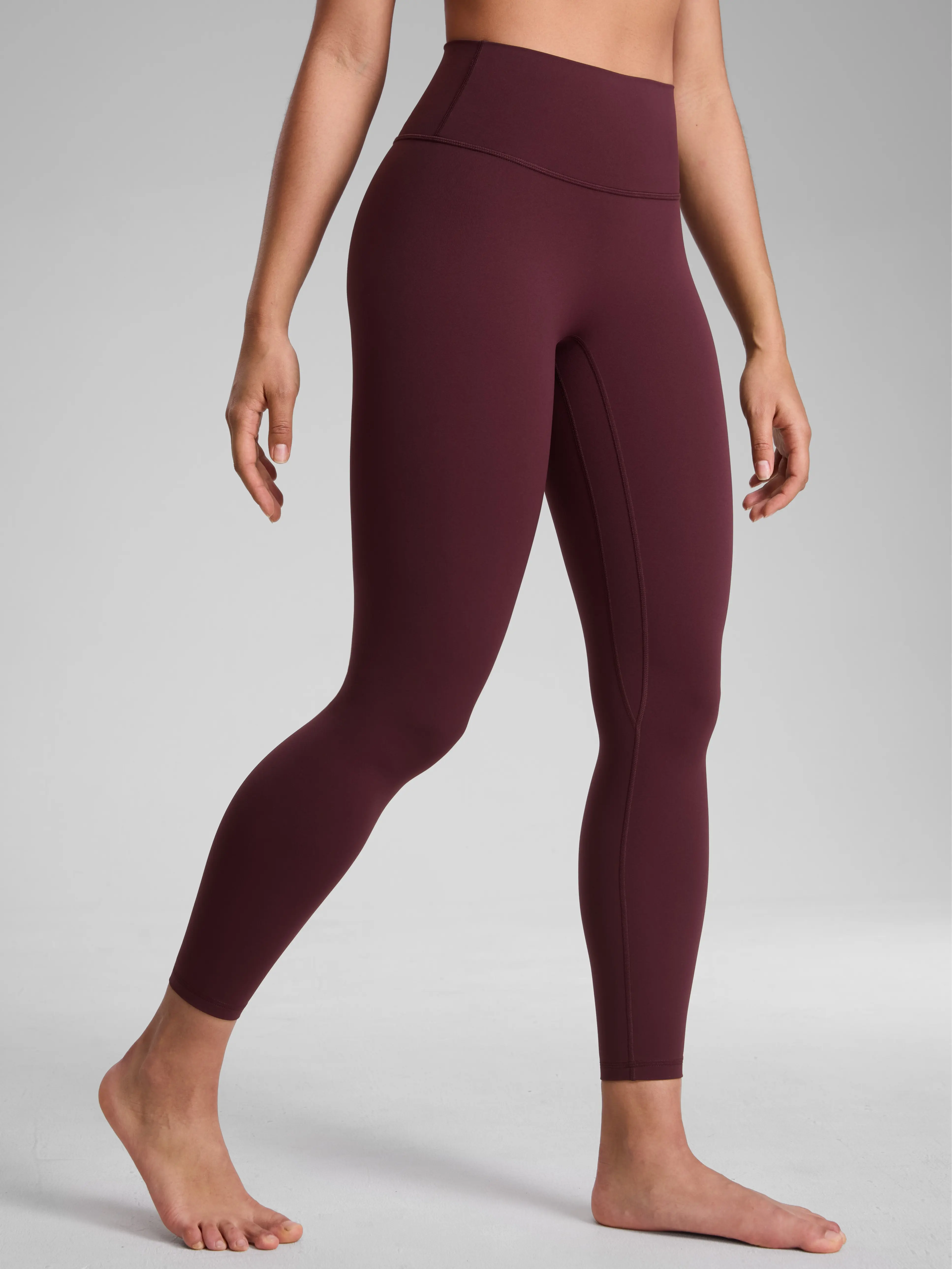 CRZ YOGA SculptAir No Front Seam Yoga Leggings 25" - High Waisted Womens Pants Workout Pilates Athletic V Back Buttery Soft