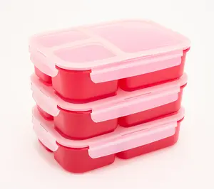 LocknLock Set of 3 Bento Lunch Boxes LocknLock Set of 3 Bento Lunch Boxes