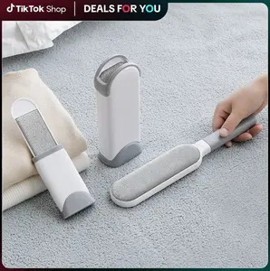 Efficient 2 Pack Furniture Lint Remover Brushes Double Sided Self Cleaning Loosen Hair Catcher for Pet Clothes Sofa Carpet Cleaning Tool
