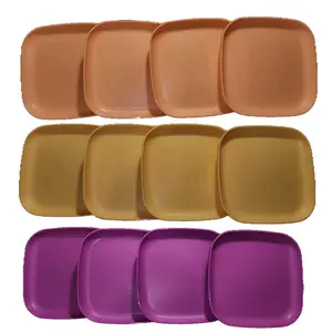 Set Of 4 •Tupperware•Classic Square Lunch Plates, Size 8" CHOOSE YOUR COLOR