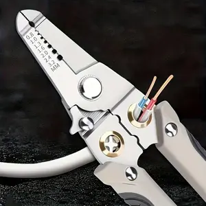Wire Stripping Pliers, Multifunctional Electrician Pliers, Split Wire Winding Stripping Pliers, Crimping Pliers, Hardware Tools, Electrician Universal Tools Pliers, Hand Tools