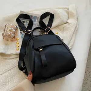 Women's Stylish Mini Backpack - Soft PU Leather Small Rucksack with Zipper & Top Handle for School, College & Daily Use