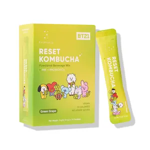 Everydaze EVERYDAZE with BT21: Reset Kombucha, Green Grape Flavor, 10pcs