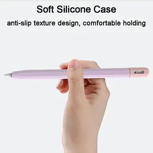 Silicone Colorful Touch Pen Case for Apple Pencil Gen 1 & 2, Anti-Slip Design, Grip, Durable and Stylish, Writing Support, Comfortable Top