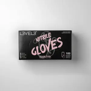 L3VEL3 Professional Nitrile Gloves "Pearl Pink"