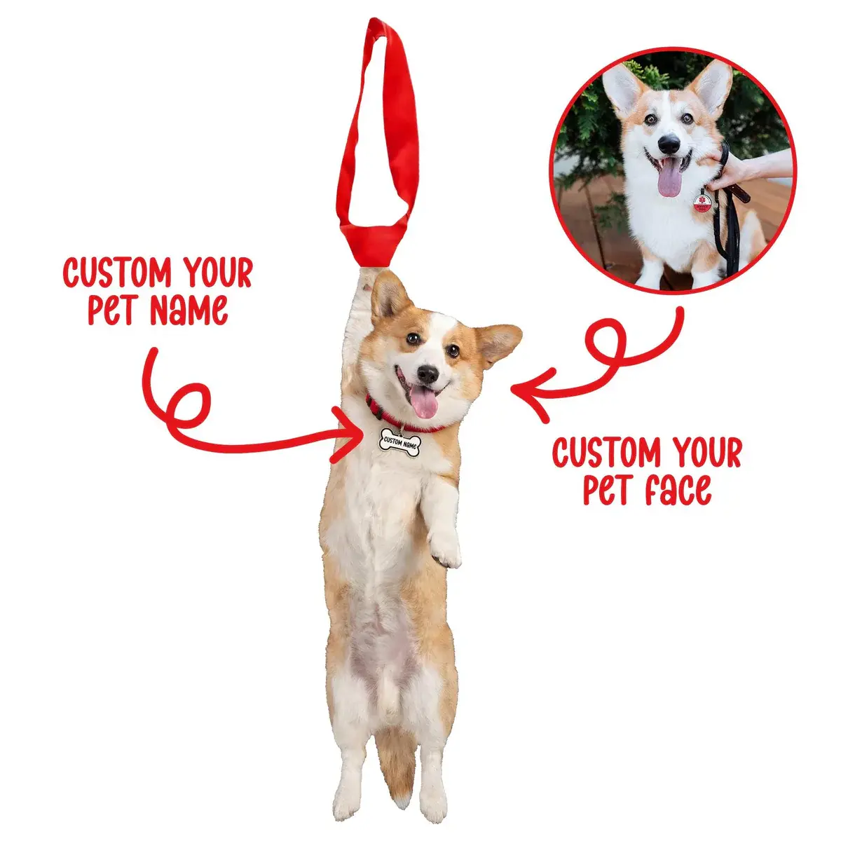 Funny Puppy Photo Necktie for Men, Personalized Dog Photo Gift for Dad