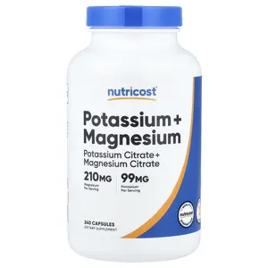 Nutricost Potassium + Magnesium, 240 Capsules