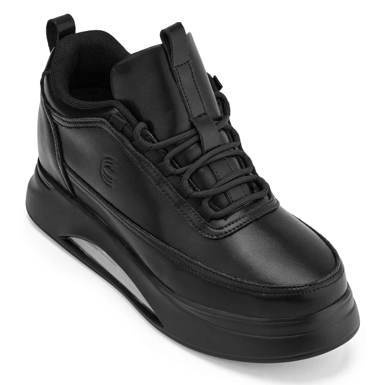 CALTO - S4925 - 3.2 Inches Taller (Onyx/Black Sole) - Chunky Elevated Platform Sneakers