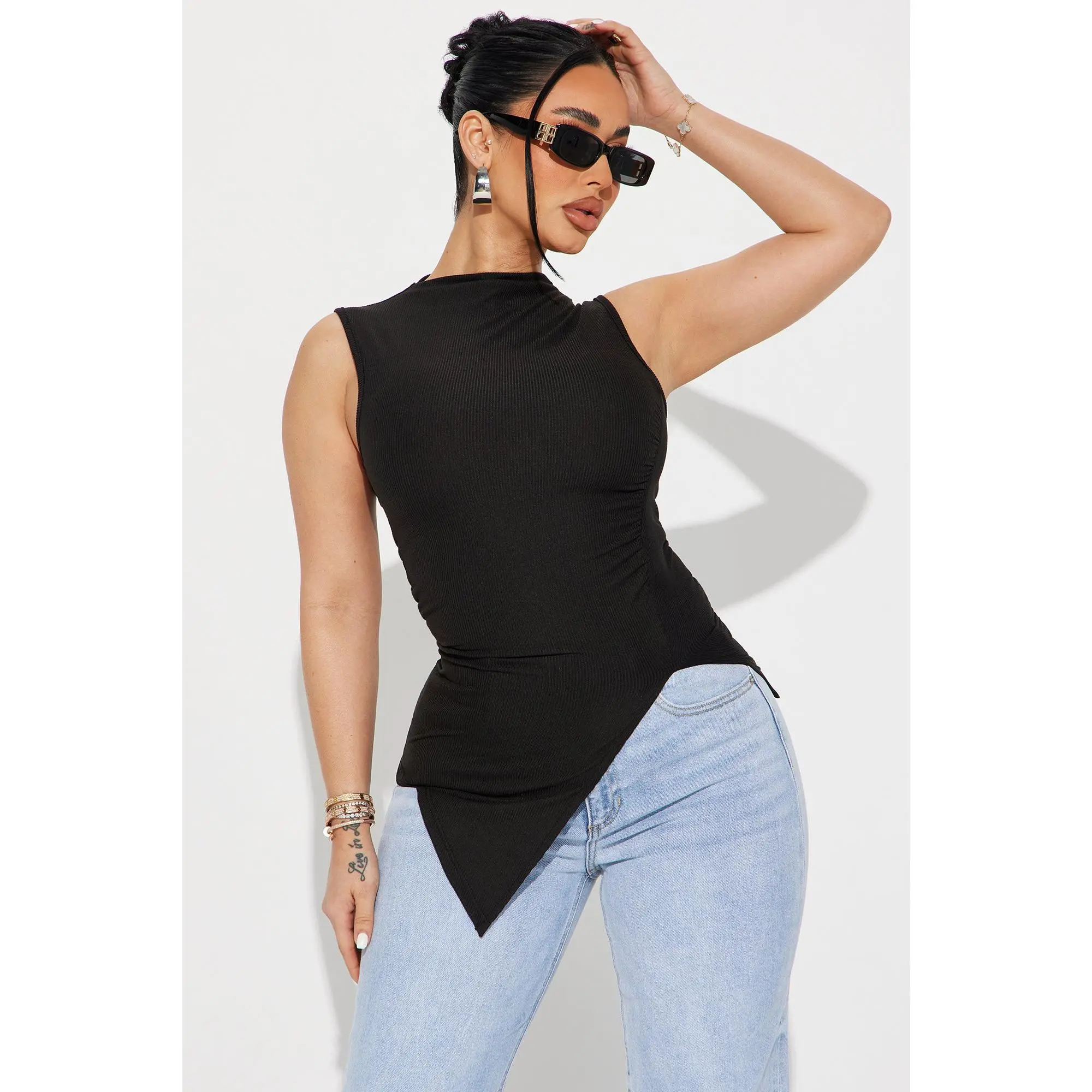Harmony Sleeveless Top - Black