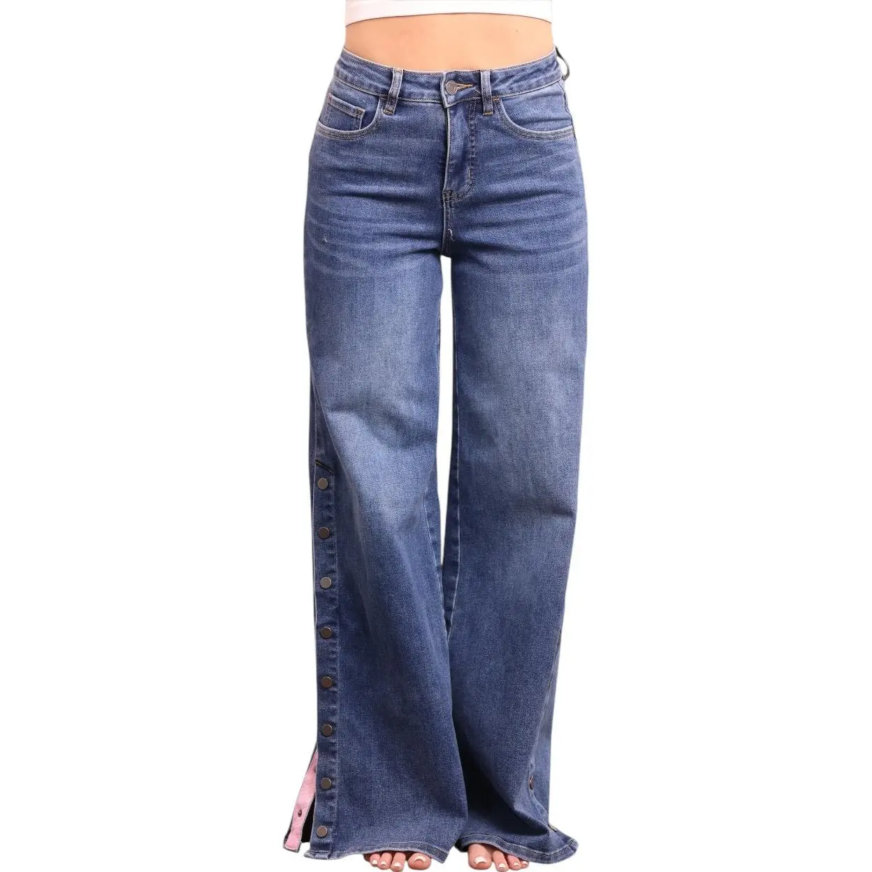 The Auburn High-Rise Tummy Control Wide Leg Jeans - Three Inseams