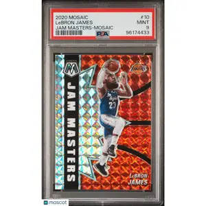 2020 Panini Mosaic LEBRON JAMES #10 Jam Masters PRIZM SP PSA 9 MINT