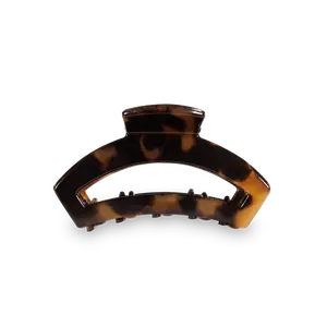 TELETIES - Open Tortoise Tiny Claw Hair Clip - Lightweight Design for Versatile Use - Claw Clip - Nearly Unbreakable - Strong Grip