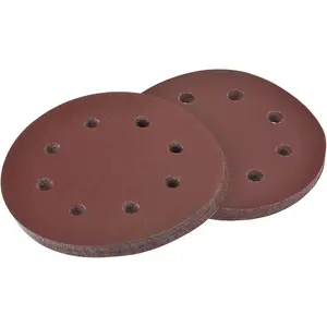 7 Inch Hook and Loop Sanding Disc 180/240 Grit Flocking Sandpaper 8 Hole for Random Orbital Sander Paper, 20 count