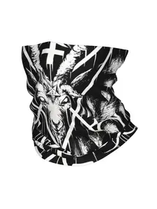 BIIHUDU Sigil of Lucifer and Baphomet Gothic Occult Design Headband Neck Gaiter Cycling Tube Scarf Unisex AllSeason Bandana Face Mask with Sigil for for cycling for outdoor for costume Parties