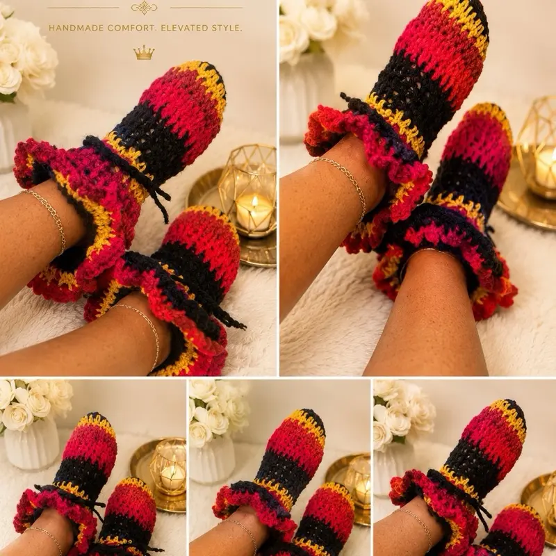 Women's Handmade Crochet Mid-Calf Socks & Multi-Color Dreadlock Loc Bucket Cap - Comfortable, Stylish, Perfect Fit for Locs (Unisex), Style