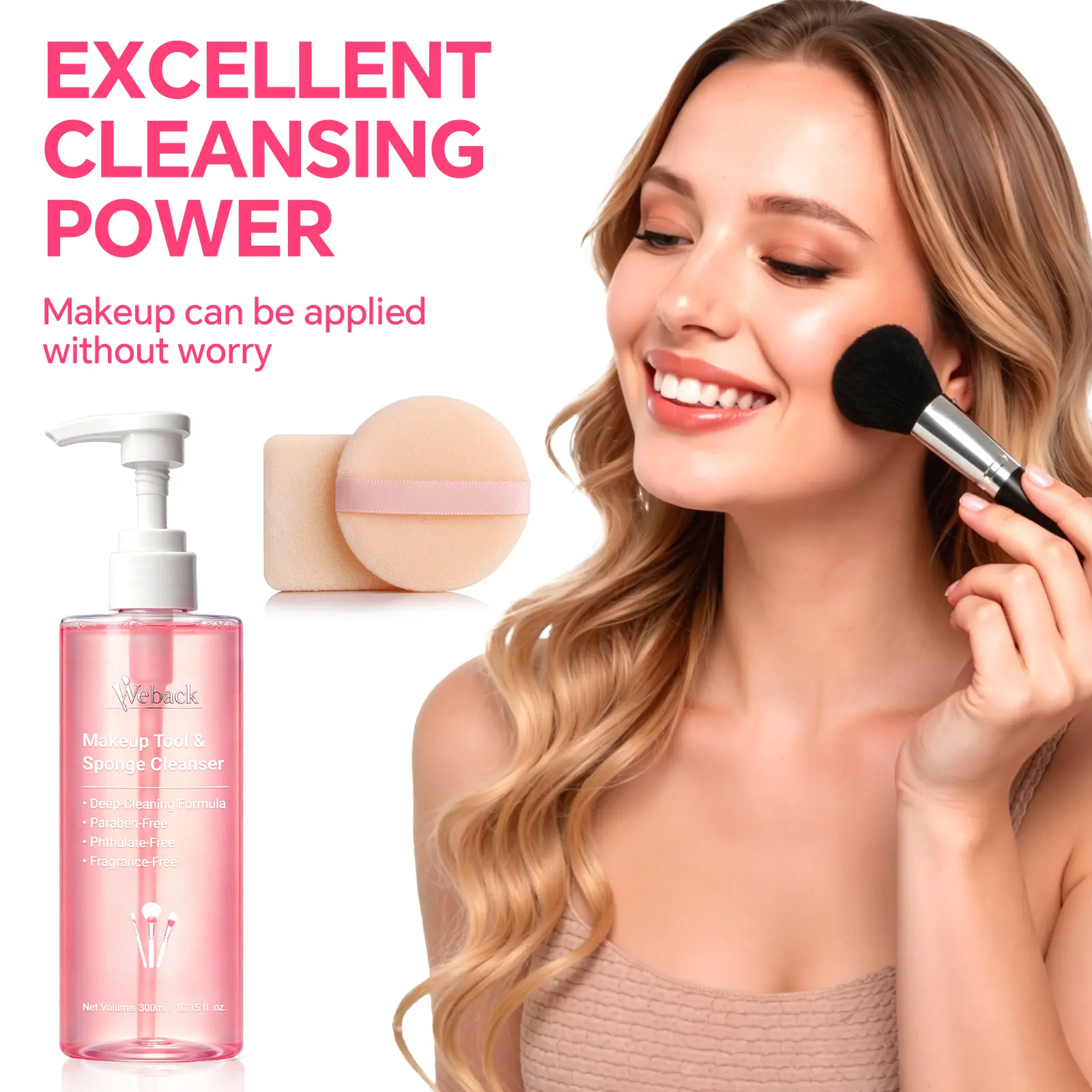 [WEBACK]Makeup puff cleaner, makeup brush cleaner, and special cleaner for beauty cushion puffs, powder compacts, and other makeup tools. Cleansing