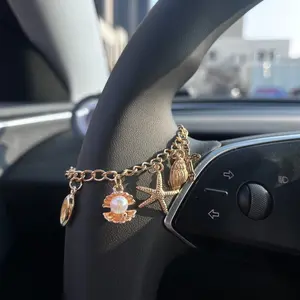 Steering Wheel Rosary Charm Accessory - Rosary CarCharm Accessory-Car Accessory Charms-CarDecor - Car Interior Decoration -Unique Trendy Gift -Car Trinkets - Car Hanging Decoration