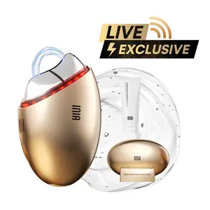 【LIVE EXCLUSIVE】INIA GLACE 7-in-1 Face & Neck Sculpting Device | EMS Microcurrent, Red & Blue Light, Thermal & Cryo Therapy for Lift, Tighten, Lymphatic Drainage & De-Puff, Serum Infusion, Perfect Gift Pick