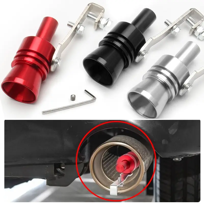 Car Turbo Sound Exhaust Whistle, 1 Count Car Turbo Sound Exhaust Whistle with Clamp & Screw, Universal Car Exterior Accessories for Car Motorcycle