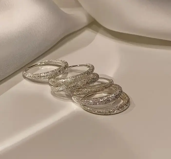 Claddagh Alloy Hoop Earrings - Shiny Sand Technology, Stylish for Parties and Banquets, Perfect for August Birthday Celebrations cartilageearrings