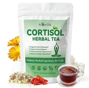 Organic Cortisol Tea Support Mental Clarity, Natural Cortisol Manager Tea for Women Men Support Relaxation, Sleep & Focus, 10 Teabags Loose Leaf Teas with Chamomile, Cortex Albizziae & Mulberry ﻿