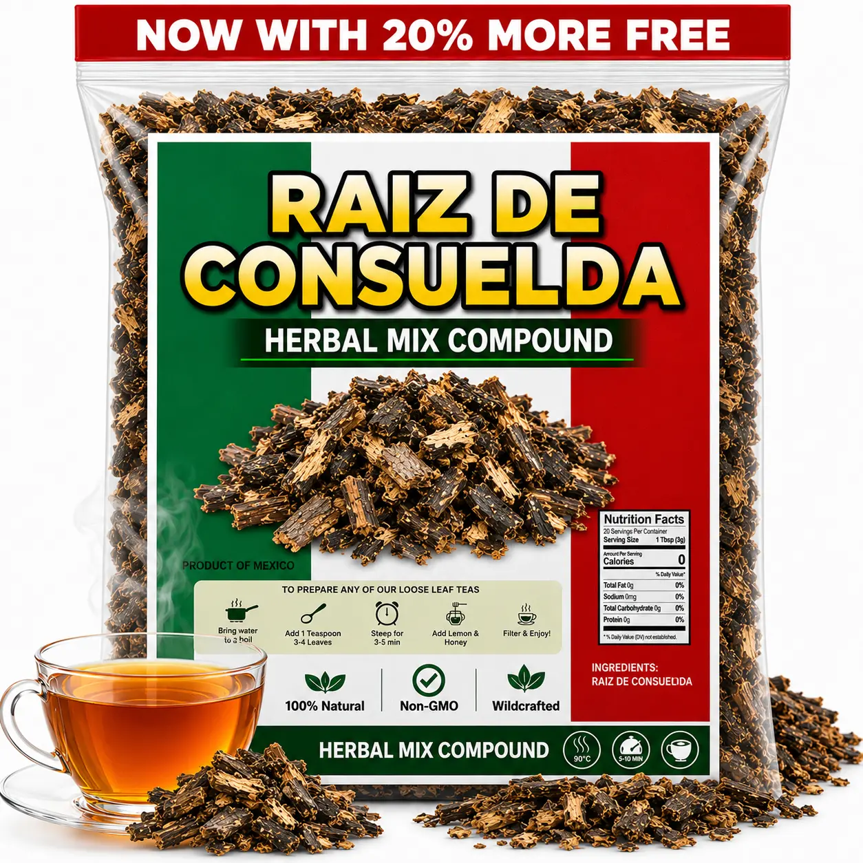 4oz Consuelda, Raiz de consuelda Organic Comfrey Root for Skin, Bone, Muscles, Ligament Healing - Comfrey Herb (Symphytum Officinale)- Сonsuelda, Comfry, Comphrey, Confrey - Make Salves, Creams, Paultices