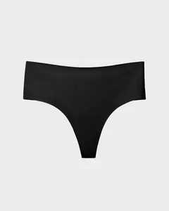Black Highwaisted Thong
