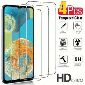 2/4Pcs Tempered Glass Protective Screen Protector Accessories for SamSung A17 A07 A03 A04 A04E A13 A14 A23 A34 A04S A54  A05 A05S A25  A35  A15 A24 A55 S23 FE S24 FE A26 A36 A56 A16 5G A03s A21s A22  A33 A32 A42 A53 A52 A52s A72 Smartphone Cellphone