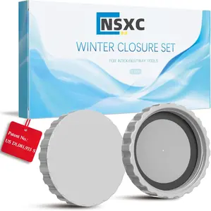 2Pcs Winter Plug Set for Intex and Bestway Pools with Matching Seals, 100% Frostproof & Leakproof