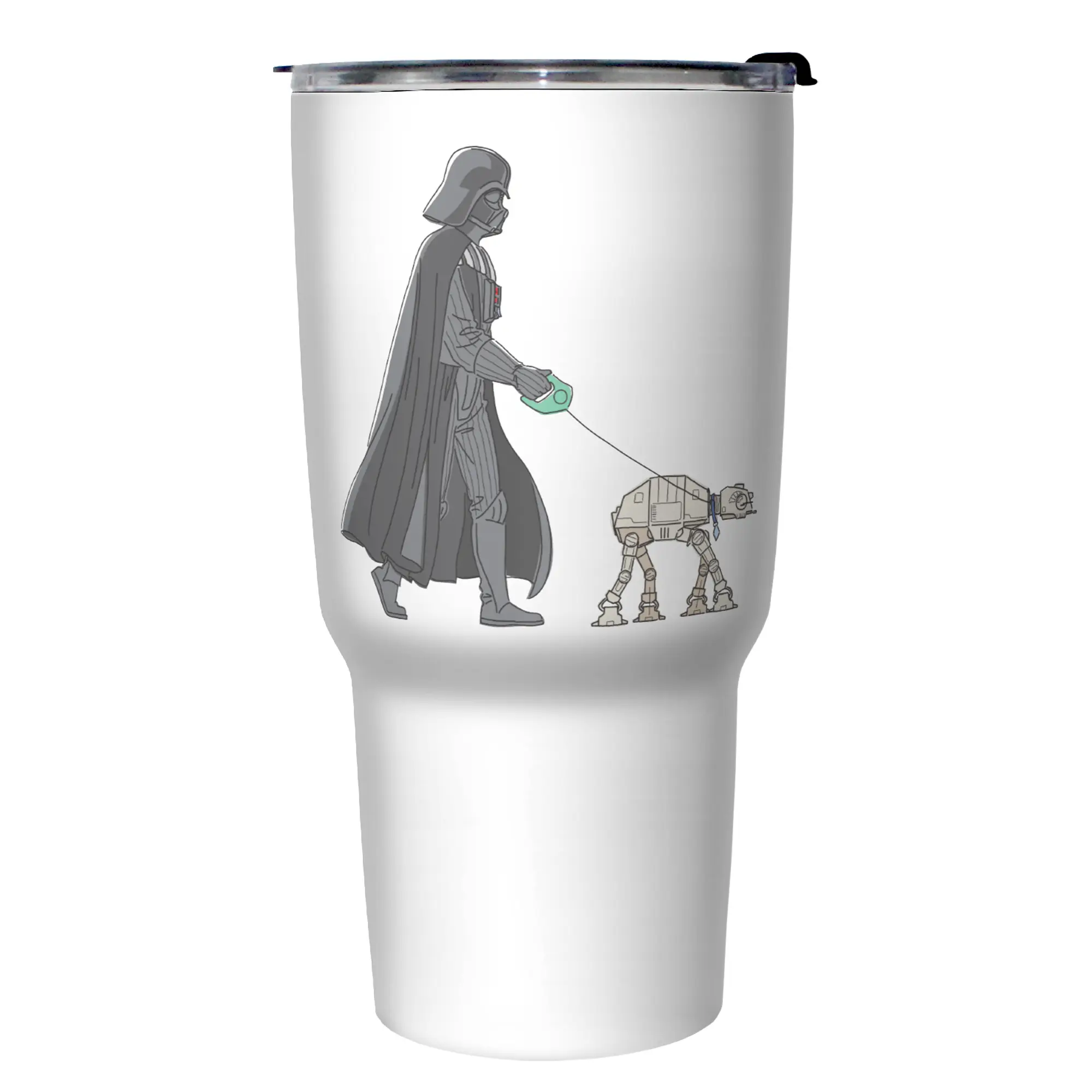 Star Wars Darth Vader AT-AT Walker Graphic 27oz Insulated Stainless Steel Travel Mug - BPA-Free, Leak-Proof Lid, Galaxy Theme, 3.5" Width, 7.5" Height, Single Unit