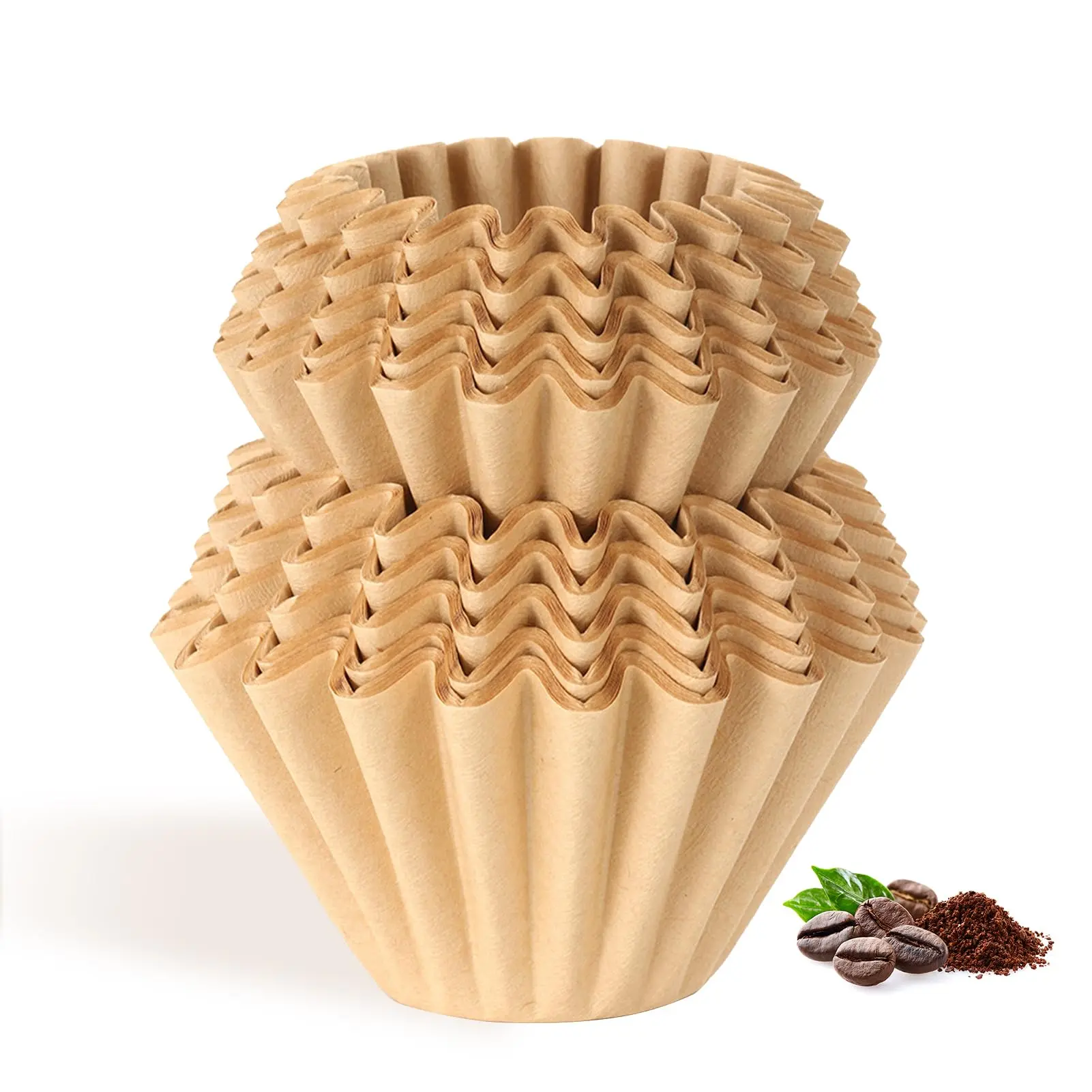 100 Count Unbleached Coffee Filters, 4-5 Cup Natural Basket Coffee Filter Paper for 5 Cup Coffee Maker, Small Coffee Travel Brewer, Single Serve Coffee Pot