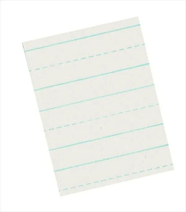 School Smart 085214 Skip A Line Writing Paper - 1/2 in Ruling, 11 x 8-1/2 in, 500 Sheets per Ream, Broken Midline, Controlled Writing for Grades 3-4, White