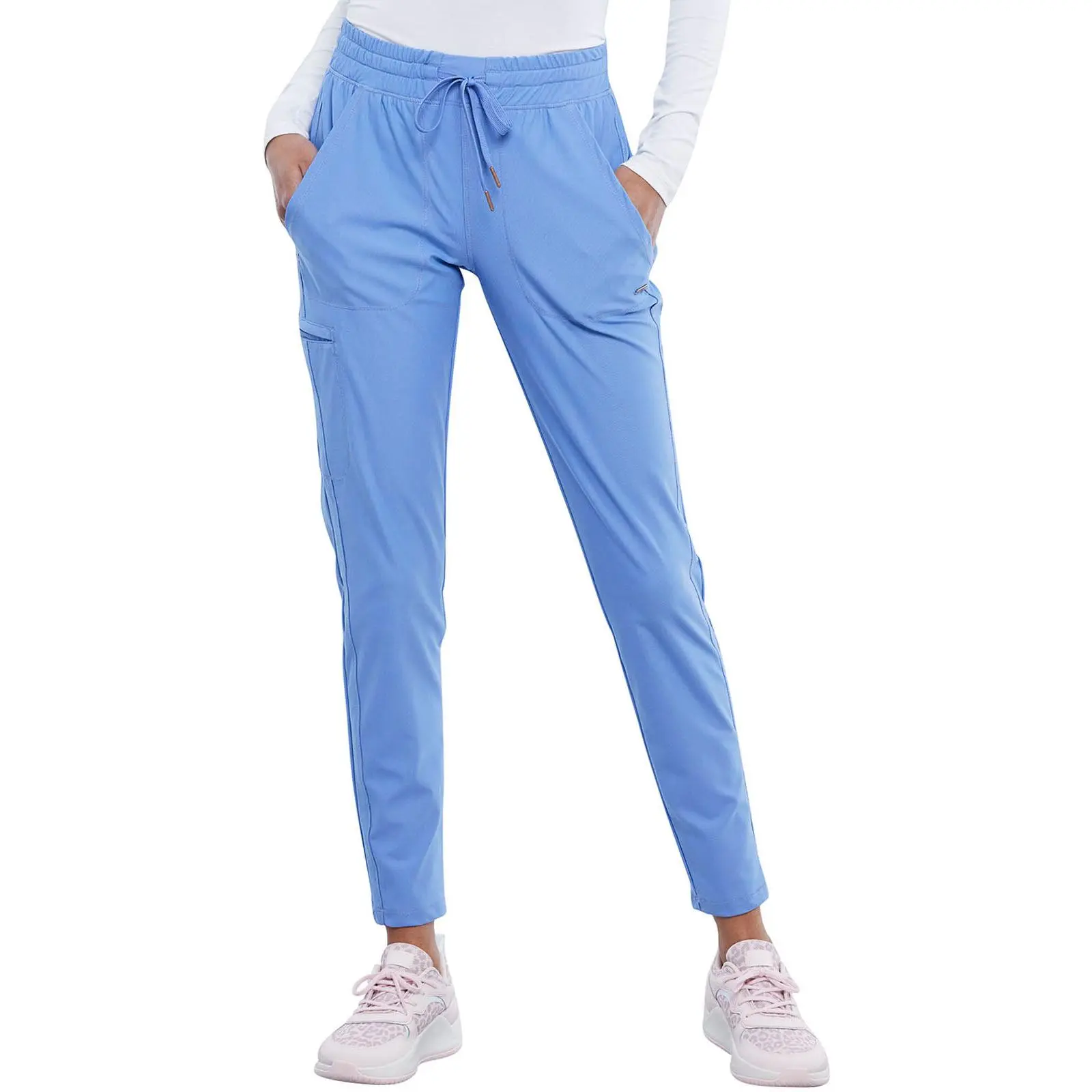 Cherokee Form Tall Mid Rise Tapered Leg Drawstring Scrub Pants