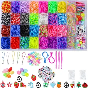Rubber Band Bracelet Kit Loom Bracelet Making Kit for Kids with Refill Loom Set and Friendship Bracelet Materials Ideal Birthday Gift for Creative Fun