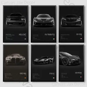 Modern Supercar Series Canvas Poster Featuring GTR G82 FXX K High-Quality Sports Car Wall Art Perfect Gift for Men Ideal for Living Rooms Bedrooms Dormitories