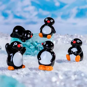 Micro Landscape Penguin Animal Figurine Decoration Ornament Ecological Bottle Animal Resin DIY Craft Material Accessories