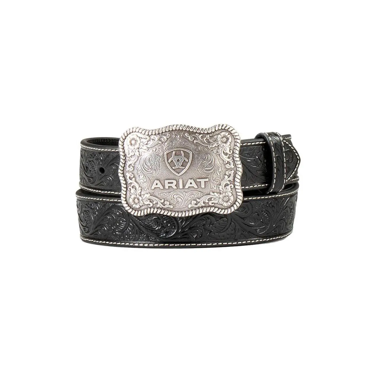 Ariat Men's Leather Floral Embossed Western Belt - A1020401