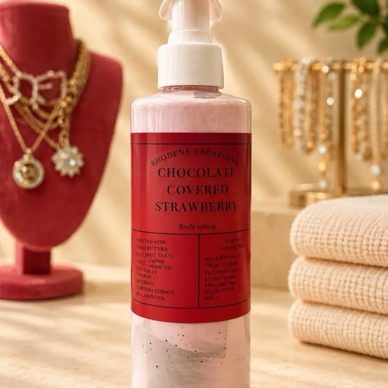 Chocolate covered strawberry body lotion
