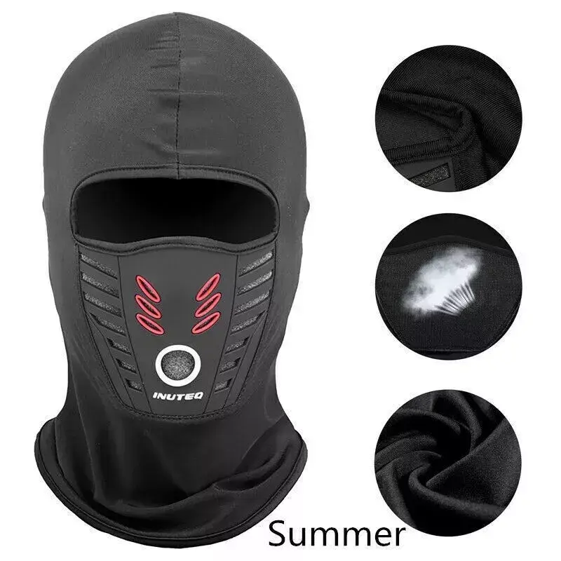 Summer Cooling Balaclava Face Covering for Bikers, Breathable UV Protective Fabric, Windproof & Dustproof for Motorcycle Riding, Neck Gaiter Headwear, Outdoor Sports Mask, Adults, Biking, Fitted, Uv Protection, Wear-Resistant, Easy To Match, Ergonomic Des