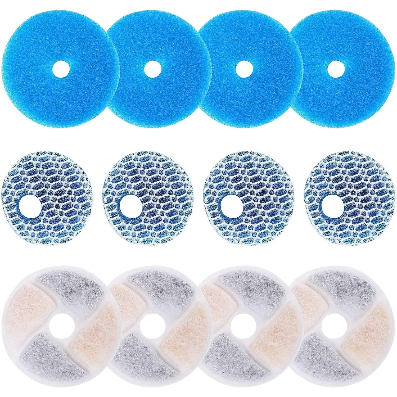 4 Pack Cat Water Fountain Replacement Filters for 67oz/2L Automatic Pet Fountain Cat Water Dispense - Home Improvement
