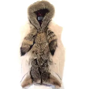 Jakewood Men's Plush Fox Tail Shearling Vest