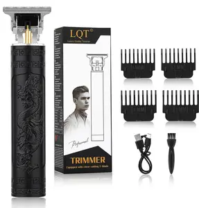 LQT Professional Dragon Engraved Hair Trimmer for Men, Cordless T-Blade Beard Trimmer & Edger, Rechargeable Hair Clipper for Fades, Edges & Grooming