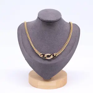 Pre-owned Christian Dior Vintage Enamel & Crystal Link Chain Necklace W20963
