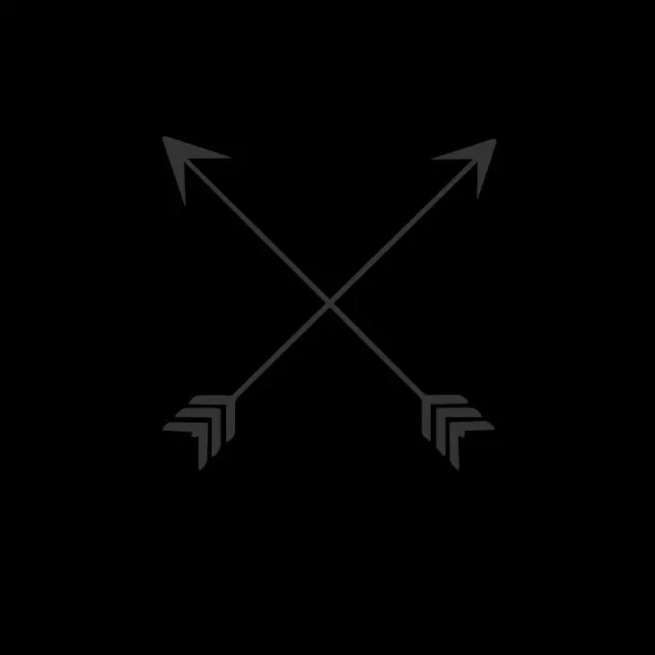 Cross Arrow Hunting Vinyl Decal Sticker UV & Waterproof Bumper Window Laptop Automotive Water Bottle Gift accessories – BLACK 4"