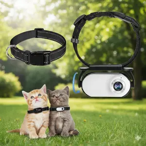 Hd 1080P Pet Collar Camera, wireless Mini Action Cam, Waterproof Anti-Shake Pet Monitor for Indoor/Outdoor Cat & Dog Behavior Recording, Portable Pet Camera