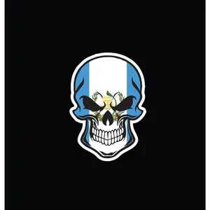 Guatemala Skull Decal Car Window Laptop Vinyl Sticker Human Skeleton Dead Guatemalan decal Centroamericano Flag sticker decal