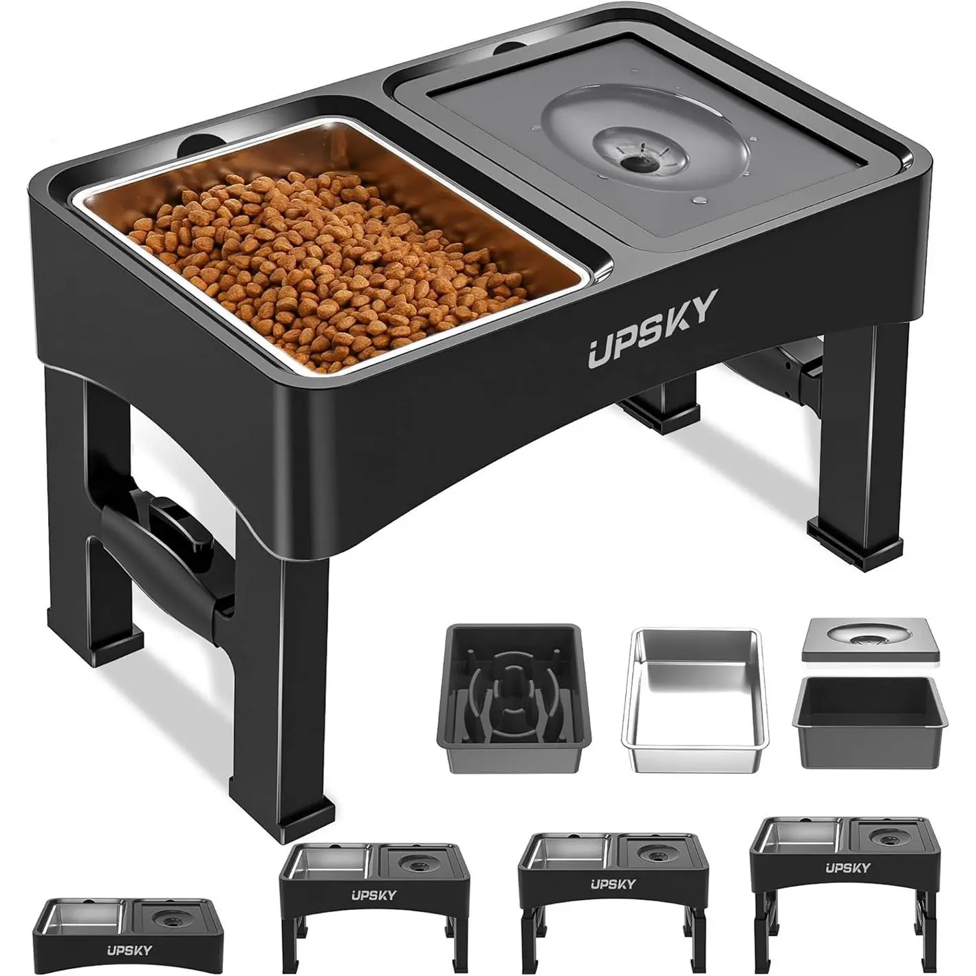 Upgrade Black3(Slow feeder+Stainless bowl+No spill