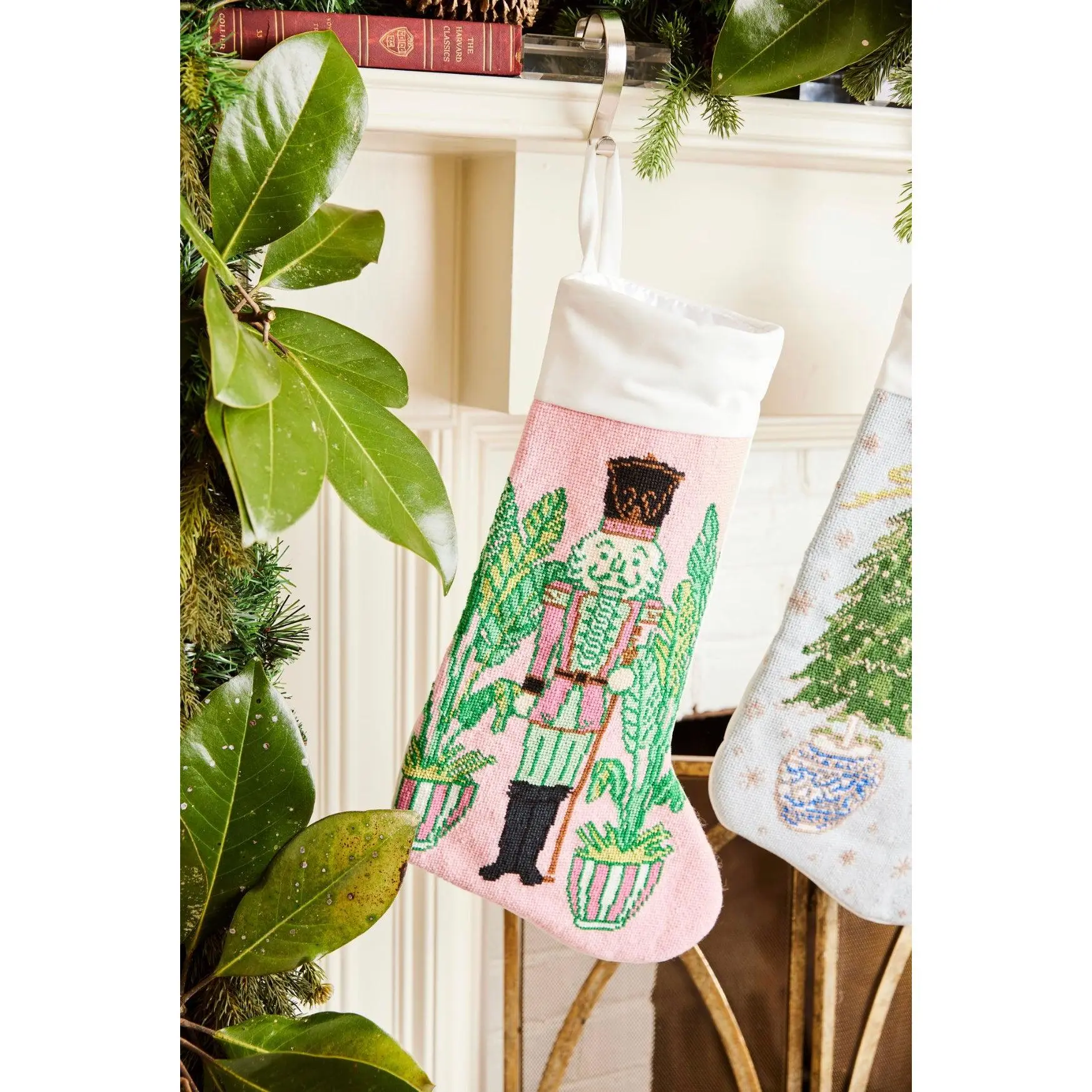 PREORDER FOR 2026: Beverly Hills Nutcracker Full Size Needlepoint Christmas Stocking by Dogwood Hill