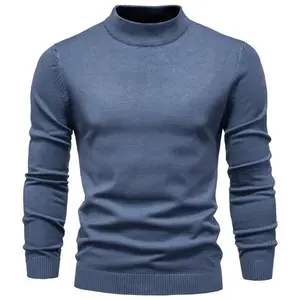 Men's Slim Fit Half Turtleneck Pullover Knitted Sweater Soft Thermal Stretch Casual Basic Daily Fall Winter